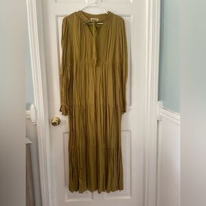 Elegant Olive Green Maxi Dress